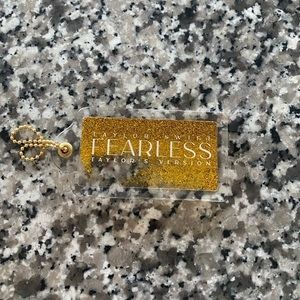 ✨LIMITED EDITION✨ taylor swift gold glitter fearless keychain